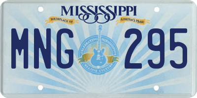 MS license plate MNG295