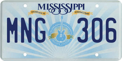 MS license plate MNG306