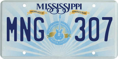 MS license plate MNG307