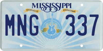 MS license plate MNG337