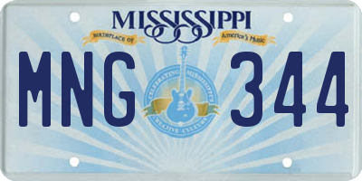 MS license plate MNG344