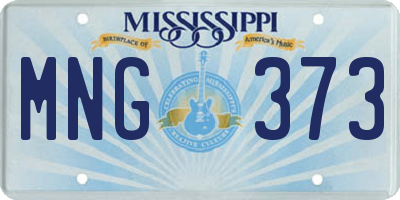 MS license plate MNG373