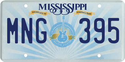 MS license plate MNG395