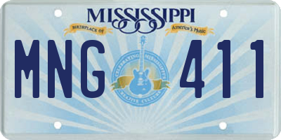 MS license plate MNG411