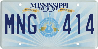 MS license plate MNG414