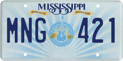 MS license plate MNG421