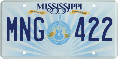 MS license plate MNG422