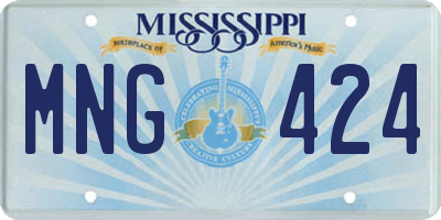 MS license plate MNG424
