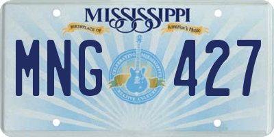 MS license plate MNG427