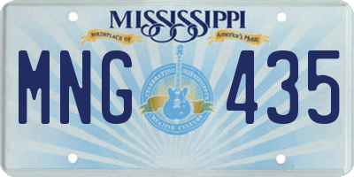 MS license plate MNG435