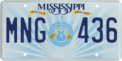 MS license plate MNG436