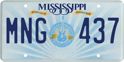 MS license plate MNG437