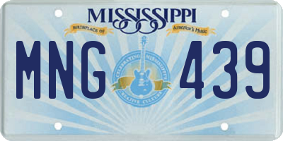 MS license plate MNG439