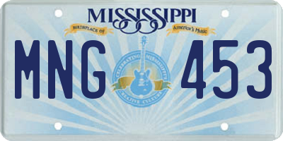 MS license plate MNG453