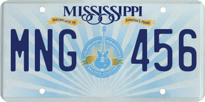 MS license plate MNG456