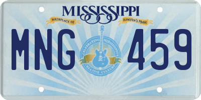 MS license plate MNG459