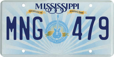 MS license plate MNG479