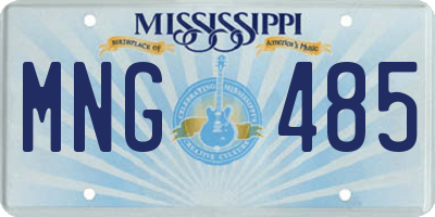 MS license plate MNG485
