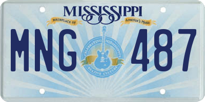 MS license plate MNG487