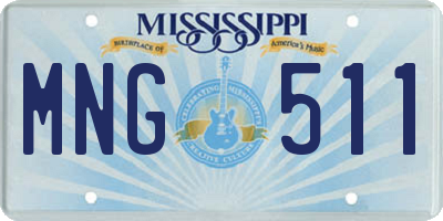 MS license plate MNG511