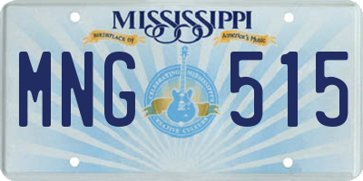 MS license plate MNG515