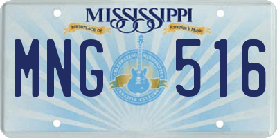 MS license plate MNG516
