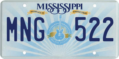 MS license plate MNG522