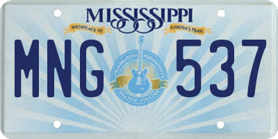 MS license plate MNG537