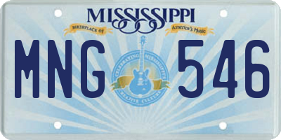 MS license plate MNG546