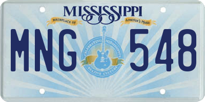 MS license plate MNG548