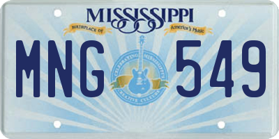 MS license plate MNG549