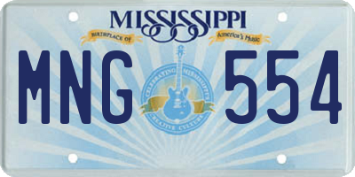 MS license plate MNG554