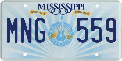 MS license plate MNG559