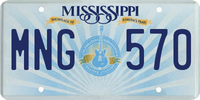 MS license plate MNG570