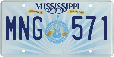 MS license plate MNG571