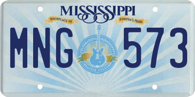 MS license plate MNG573