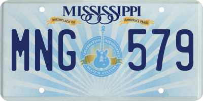 MS license plate MNG579