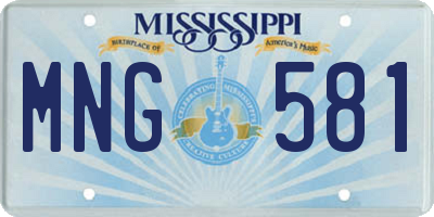 MS license plate MNG581