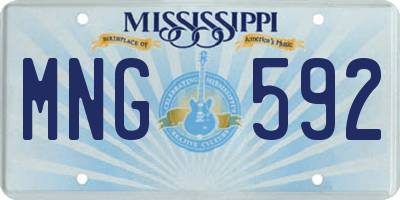 MS license plate MNG592