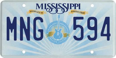 MS license plate MNG594