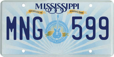 MS license plate MNG599