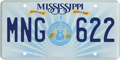 MS license plate MNG622