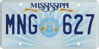 MS license plate MNG627