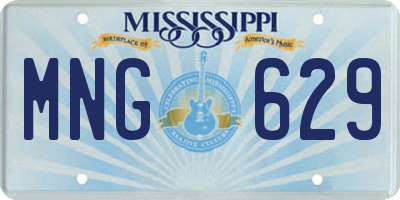 MS license plate MNG629