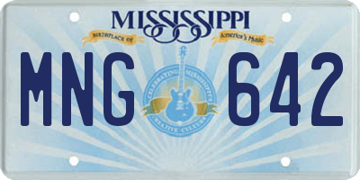 MS license plate MNG642