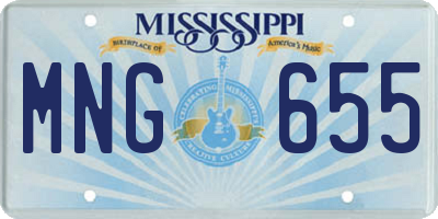 MS license plate MNG655