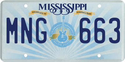 MS license plate MNG663