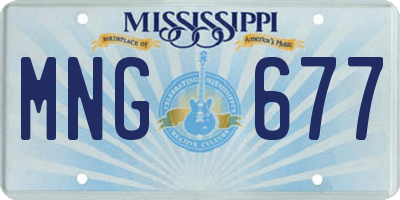 MS license plate MNG677