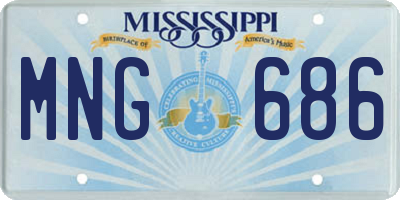 MS license plate MNG686