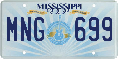 MS license plate MNG699